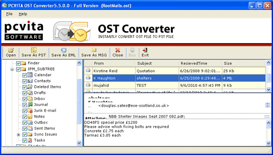 Convert OST File Outlook 5.5 full